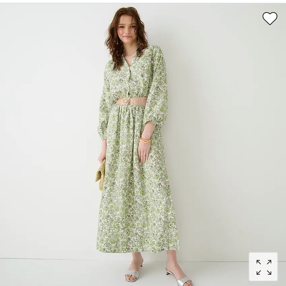 J. Crew Linen maxi skirt in tossed floral sz.00 - Picture 5 of 5